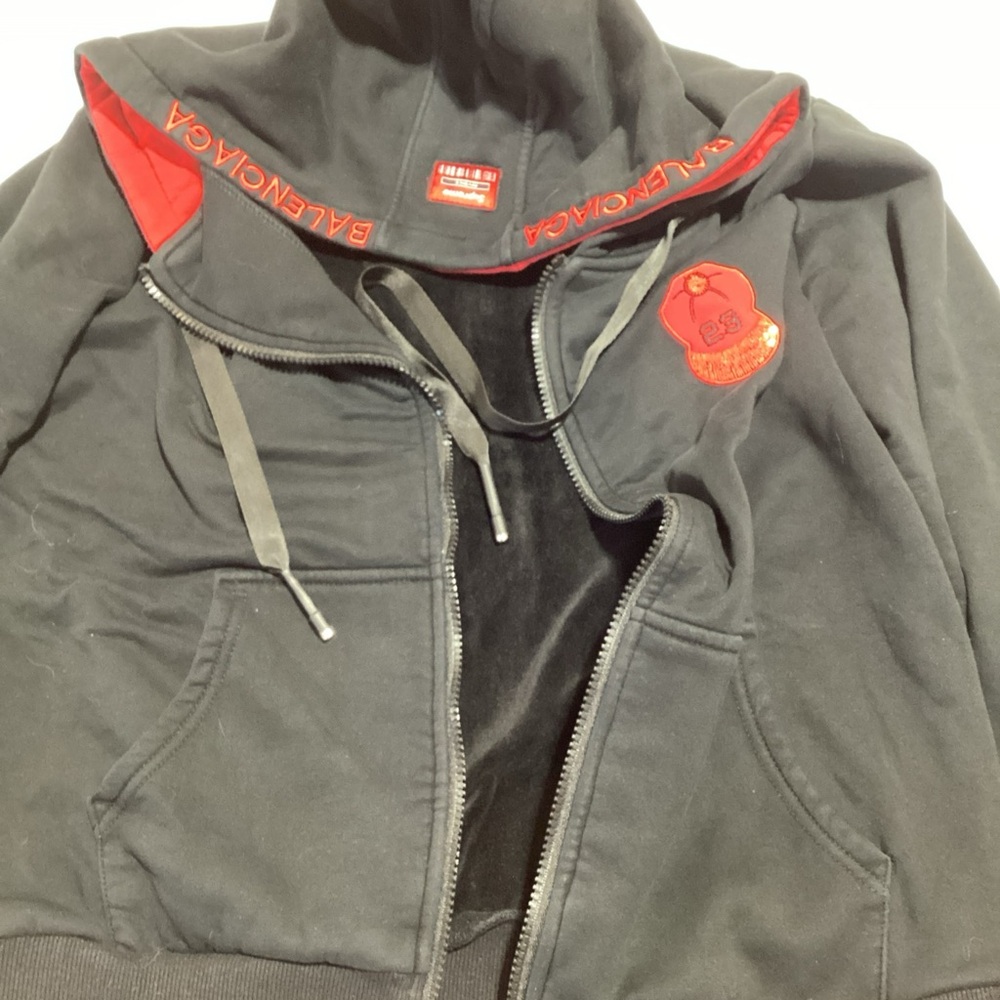 Balenciaga Black Garment with Red Patch